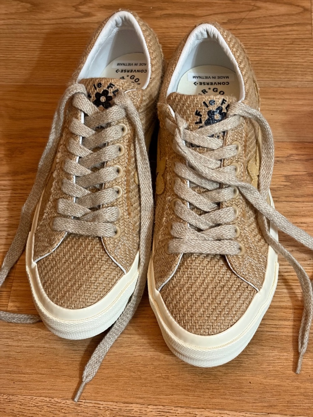 NEW Size 10 - Golf Le Fleur Converse One Star Ox Burlap shoes